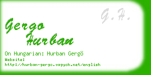 gergo hurban business card
